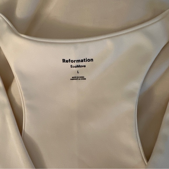 Reformation || Naomi Ecomove Active Dress Cutouts White L NWT - Picture 2 of 4